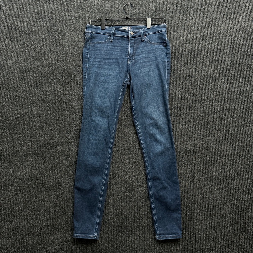 Abercrombie & Fitch Harper Jeans Womens 28 6R Low Rise Skinny Dark Wash Stretch